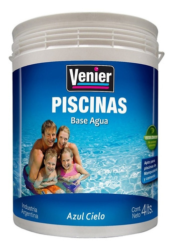 Imagen 1 de 6 de Pintura Pileta Agua Venier 4 Lts Temporada Piscinas Mm
