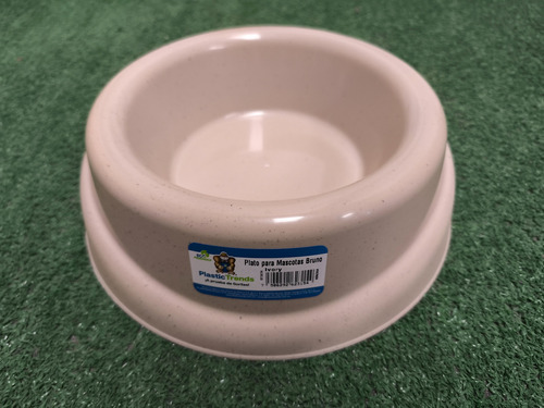 2pz Plato Comedero Para Perro Gato Mascota Plastic Trends Pk Color Ivory