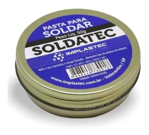 Pasta Soldatec Implastec Pastoso Solda Fluxo 50g Bga