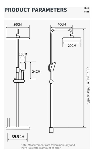 Llave Monomando Ducha Columna Black Digital Thermostatic Fk