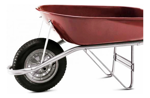 Carro De Mão 60 L Carrinho Caçamba De Aço Carriola Fischer