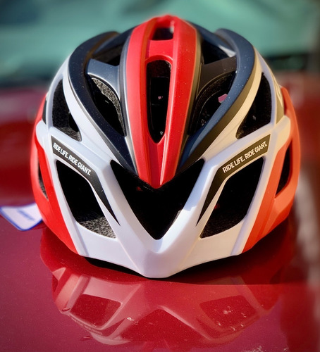 Casco Para Ciclismo Giant Wt-059 Talla M Rojo/blanco