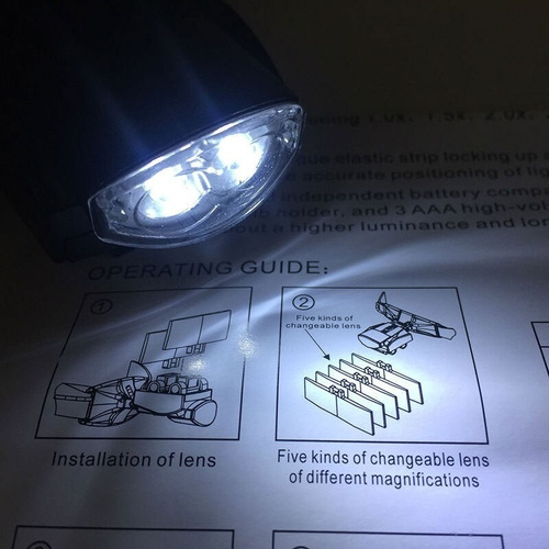 Diadema Manos Libres Lupa Con Lámpara Led