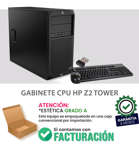 Cpu Hp Z2 Tower Nvidia Core I7 8th 32gb Ram 512gb Ssd (Reacondicionado)
