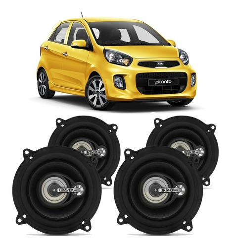 Kit Alto Falante Kia Picanto 2012 A 2016 Bravox 200w Rms