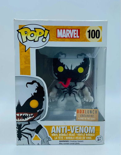### Funko Pop Marvel Anti Venom 100 Box Lunch Gitd Glows ### (Usado)