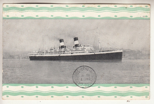 1931 Postal Buque Duilio De Navigazione Generale Italiana