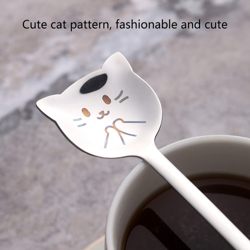 (b) Cuchara De Té Para Café De Cola Larga Para Gato Cuchara