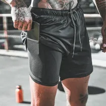 Comprar Shorts Con Licra Y Bolsillo Interno Fitness Deportes 