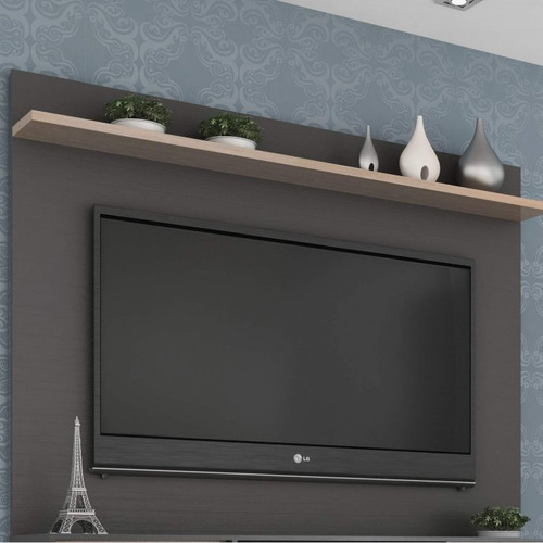 Conjunto Sala De Estar Rack 2 Portas Com Painel Para Tv Até