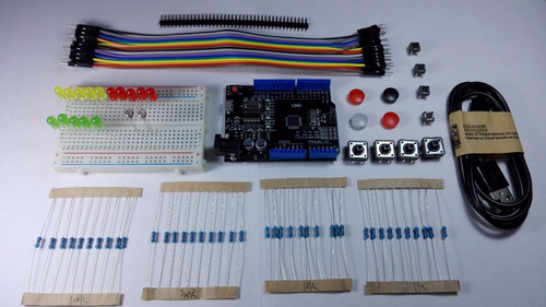 Kit De Inicio Arduino Uno R3 Compatible Nuevo Microusb