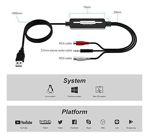 Digitnow Usb Audio Capture Capture Captador Para Cintas De Y