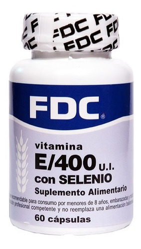 Vitamina E/400 Con Selenio Fdc 60 Capsulas