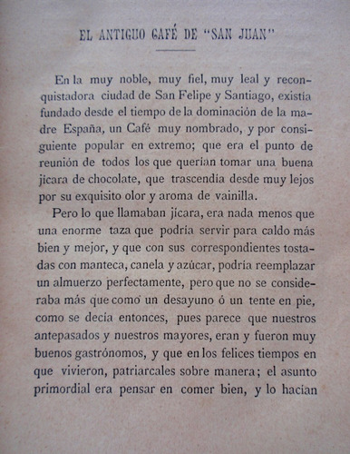 Cosas Antaño Bocetos Perfiles Tradiciones Montevideo 1893 (Usado)