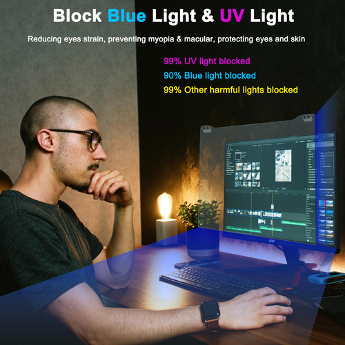 Protector De Pantalla Zyy Diagonal 27 Pulgadas Anti Luz Azul