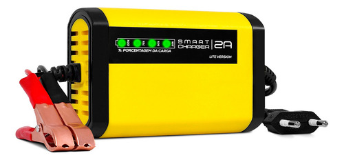 Carregador De Bateria Automotivo 12v 2a Carro Moto Fonte Jet Automático Nobreak Bivolt Inmetro Smartcharger 4x4sc