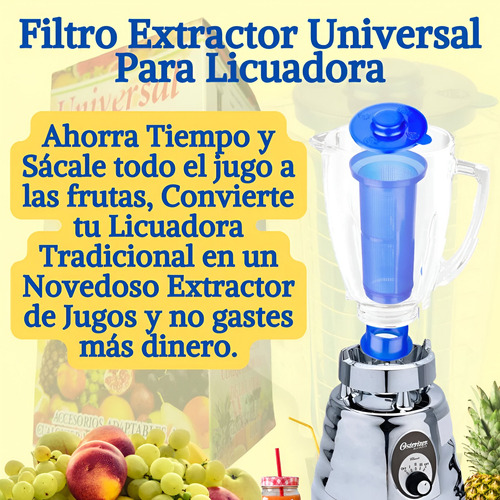 Filtro Para Licuadora Extractor Azul