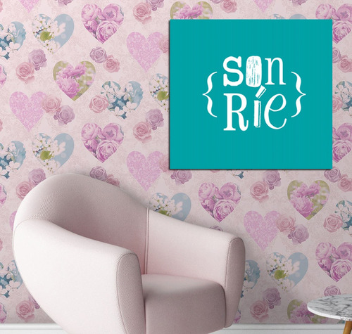 Vinilo Decorativo 60x60cm Sonrie Frases Enjoy Life Vida