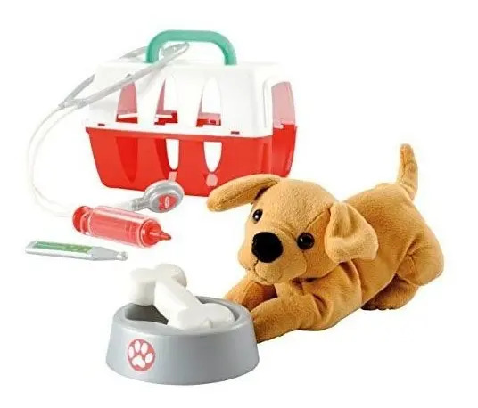 Maletín Médico De Juguete Con Perrito Interactivo - 18 Piezas, Ideal Para Juegos De Rol De Veterinario
