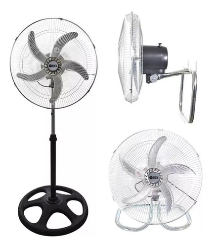 Ventilad Ibeck De 18 Pulgadas 3 En 1 En Palas De Metal 100 W