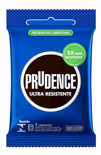 Preservativo Ultra Resistente Com 3 Unidades Prudence