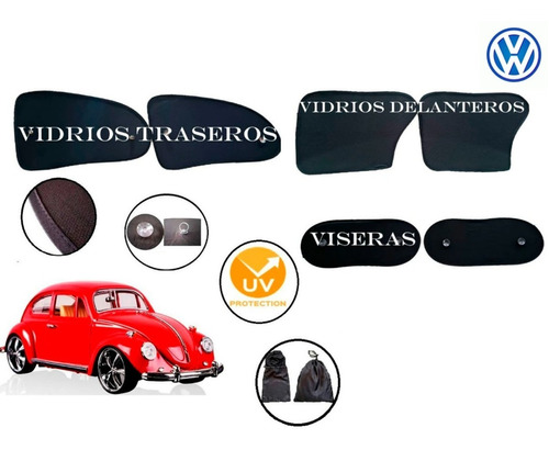 Parasol Cortinas Volkswagen Vocho Kit 3 (aa11)