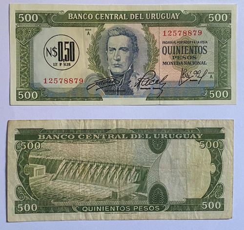 Billete Uruguay 0,50 Nuevo Peso 1974, 16a12, Rotondaro, Bu38