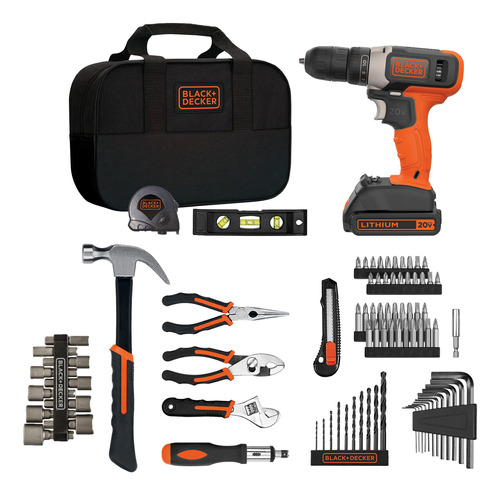 Kit De Taladro De Proyecto Black+decker De 20v Máximo, De