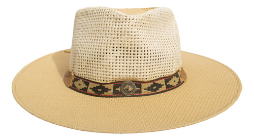 Sombreros Fedora Australiano Rafia Algodon Ventilado Cruz