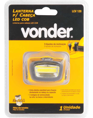 Lanterna De Led Para Cabeça Led Cob Lcv 120 Vonder