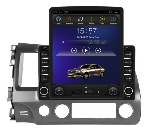 Kit Multimidia Tesla New Civic 9,7p Android Carplay 2gb 64gb
