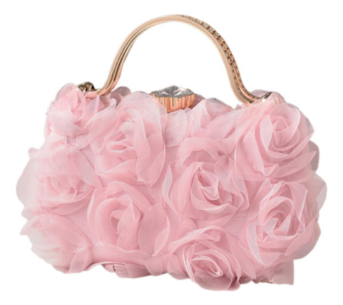 Bolso De La Noche De Flores Bolso De Hombro Para Damas Rosa