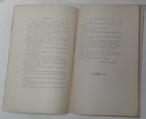 2 Revista Nacional Dicc. Argentinismos Benigno Martinez 1887 (Usado)