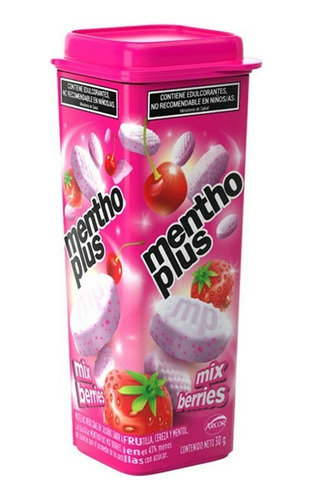 Nuevos! Caramelos Menthoplus Mix Berries Frutilla Cereza 30g