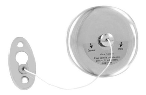 Imagem 1 de 4 de Varal Retrátil Inox Até 3m Easy Use