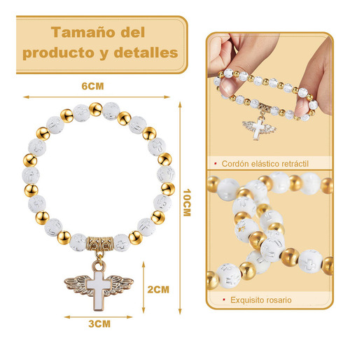20pzs Recuerdos Para Obsequios Bautizo Con Pulseras De Cruzi