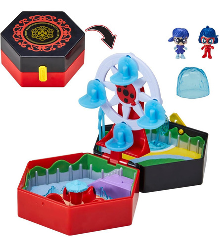Ladybug Amusement Park Mini Playset Figuras Chibi Miraculous