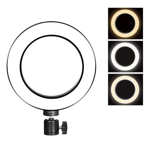 Iluminador Led Ring Light 30cm +suporte P Celular /sem Tripé