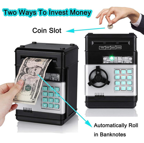 Hucha Digital Para Monedas Y Billetes, Contraseña Y Alarma I