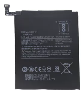Bateria Para Xiaomi Mi5x, Redmi Note 5a/pro, Mia1, S2, Bn31