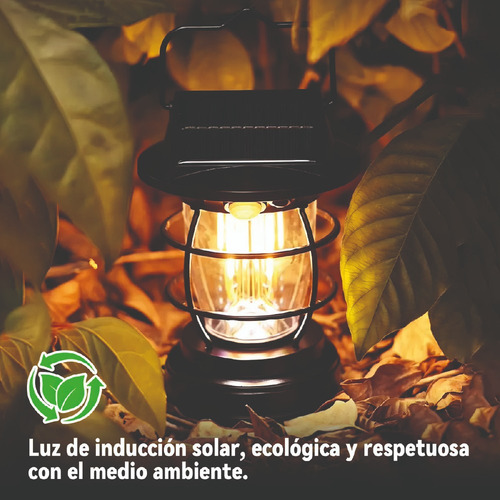 Lámpara Camping Led Solar Recarga Exterior Sensor Movimiento