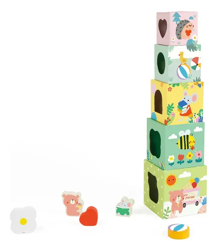 Cubos Apilables Encastrables Bosque Didactico Classic World