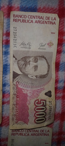 Cuantros Billetes De 5.000 Australes