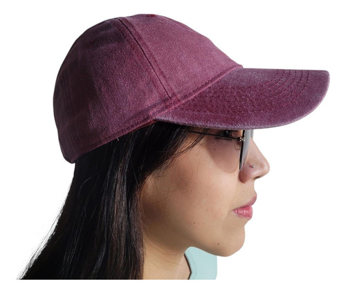 Gorra Lisa Vintage Gabardina 100% Algodón Premium Importada Bordó Regulable Vintage
