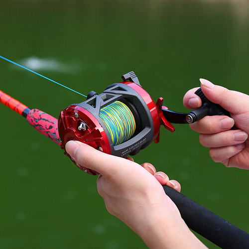 Carretilha Premium Perfil Alto Pro 4.1:1 Drag 25 Kg Direito