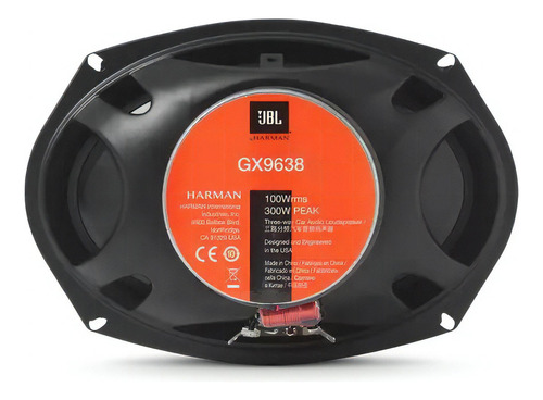 Bocina Jbl Gx9638 6x9 De 3 Vías Color Negro