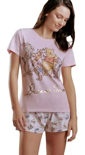 Pijama Dama Short Algodon Fresca Cómoda Femenina Original 