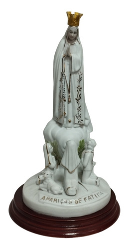 Imagen Religiosa De Porcelana Virgen De Fátima Mide 24cm 