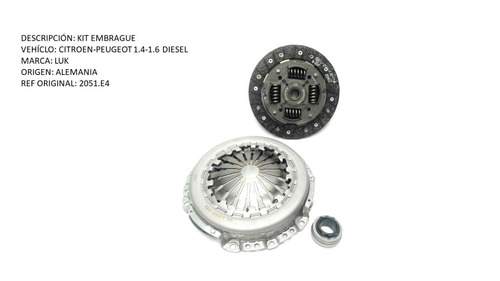 Kit Embrague Citroen-peugeot 1.4-1.6 Diesel