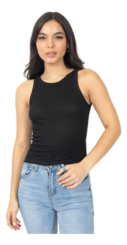 Crop Top Para Mujer Con Espalda Nadador Quarry